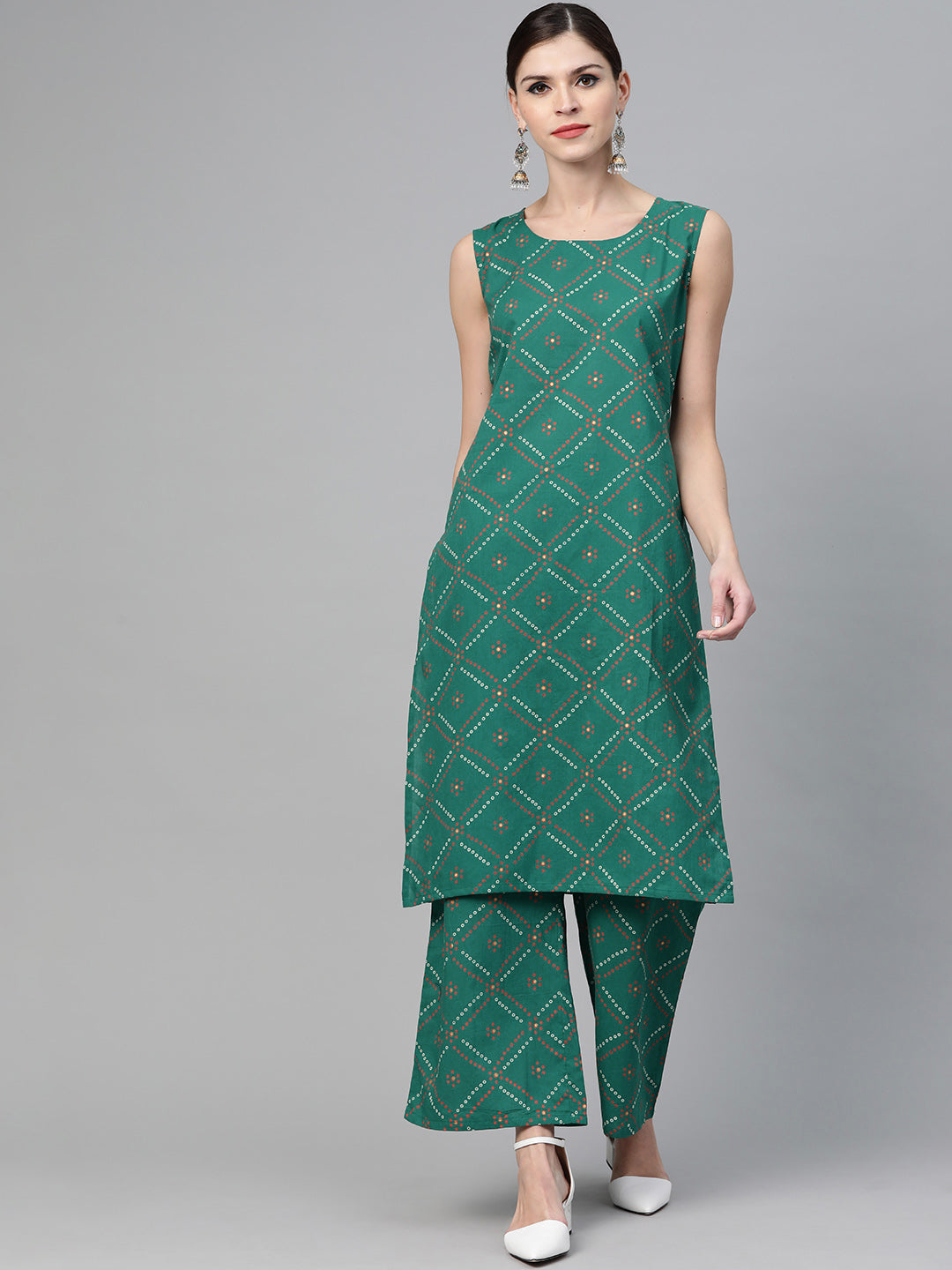 Double Layered Floral Printed kurta with palazzo