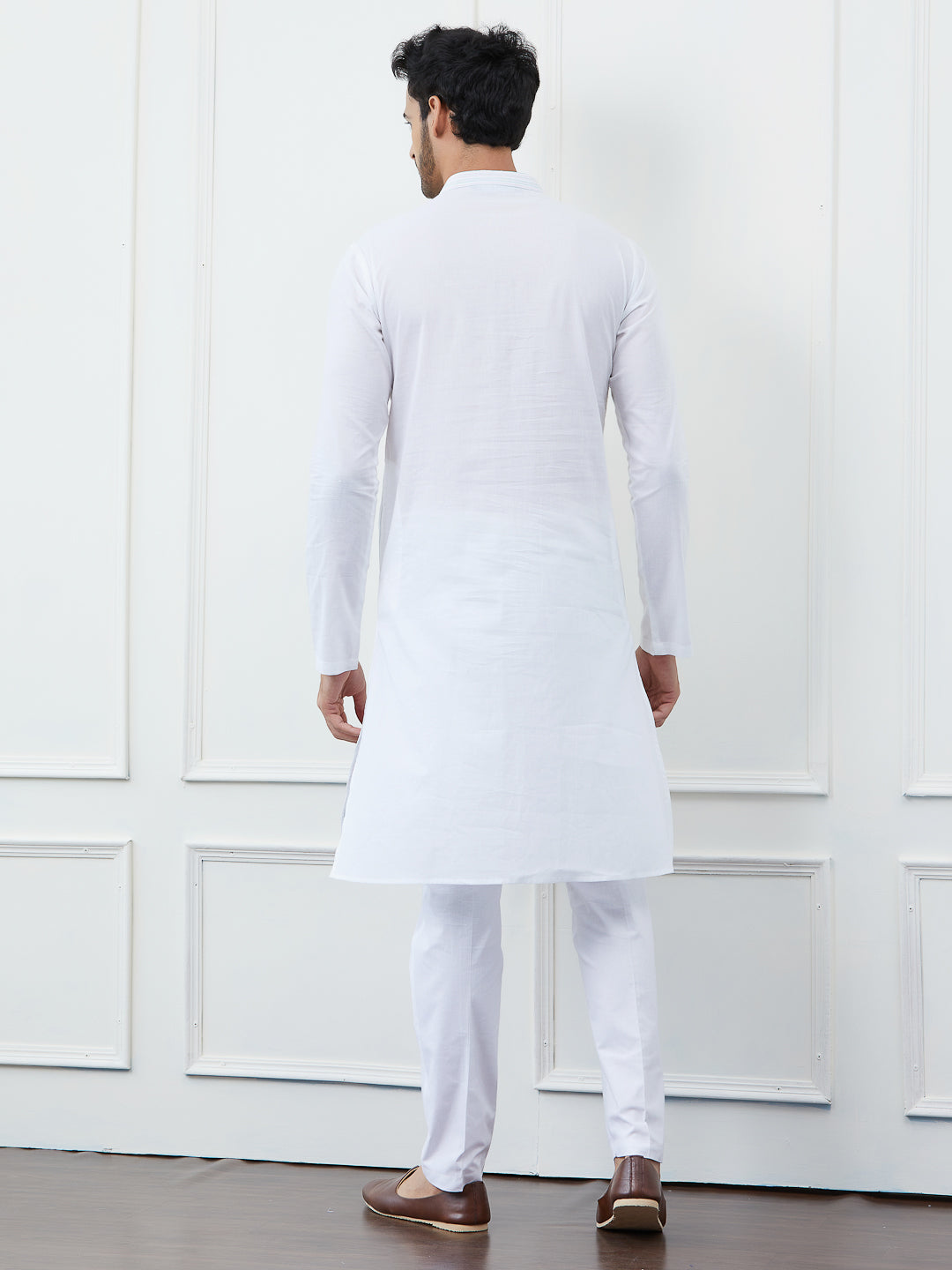 Thread Work Pure Cotton Kurta with Pyjama