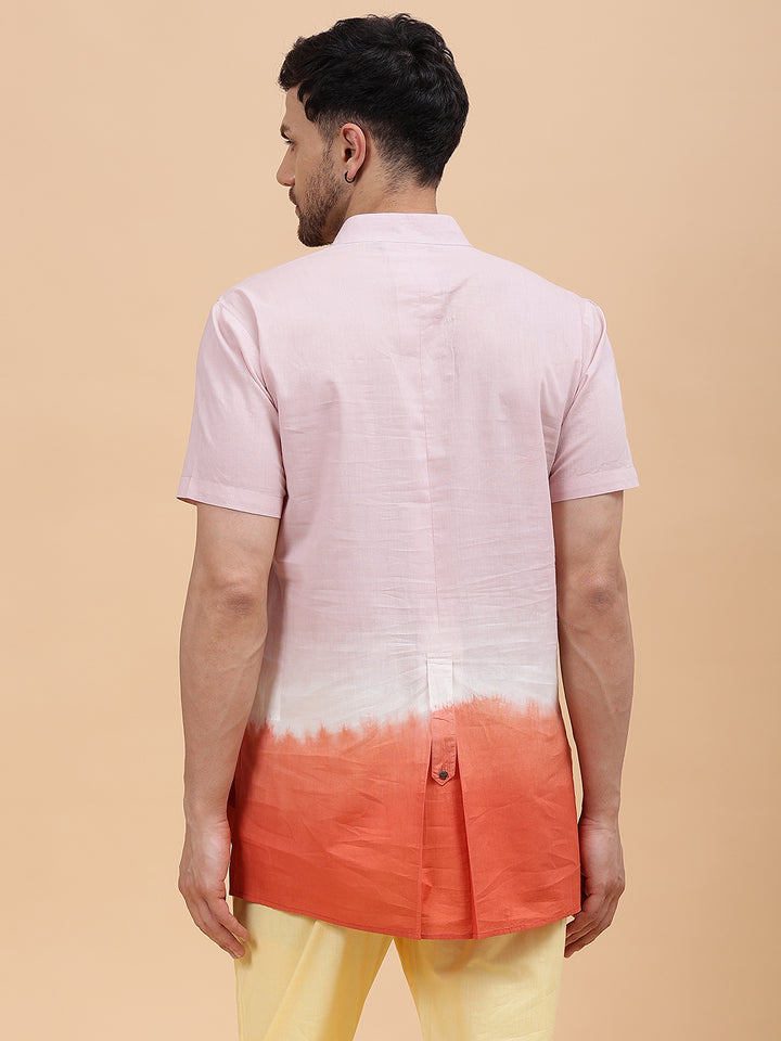 Ombre Dyed Pure Cotton Short Kurta