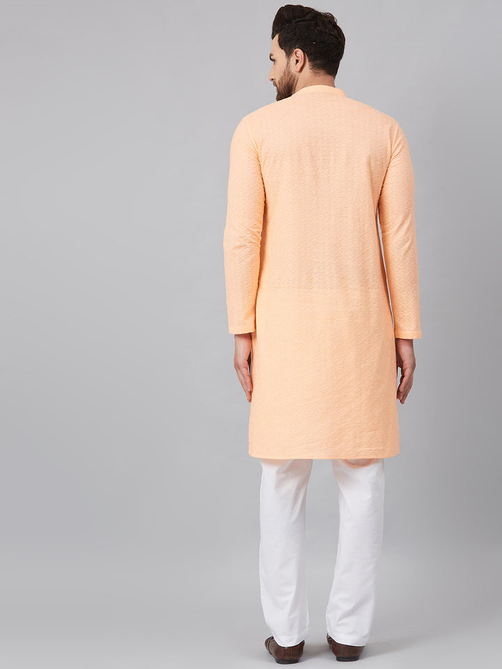 Chikankari Embroidered Straight kurta with Pyjama