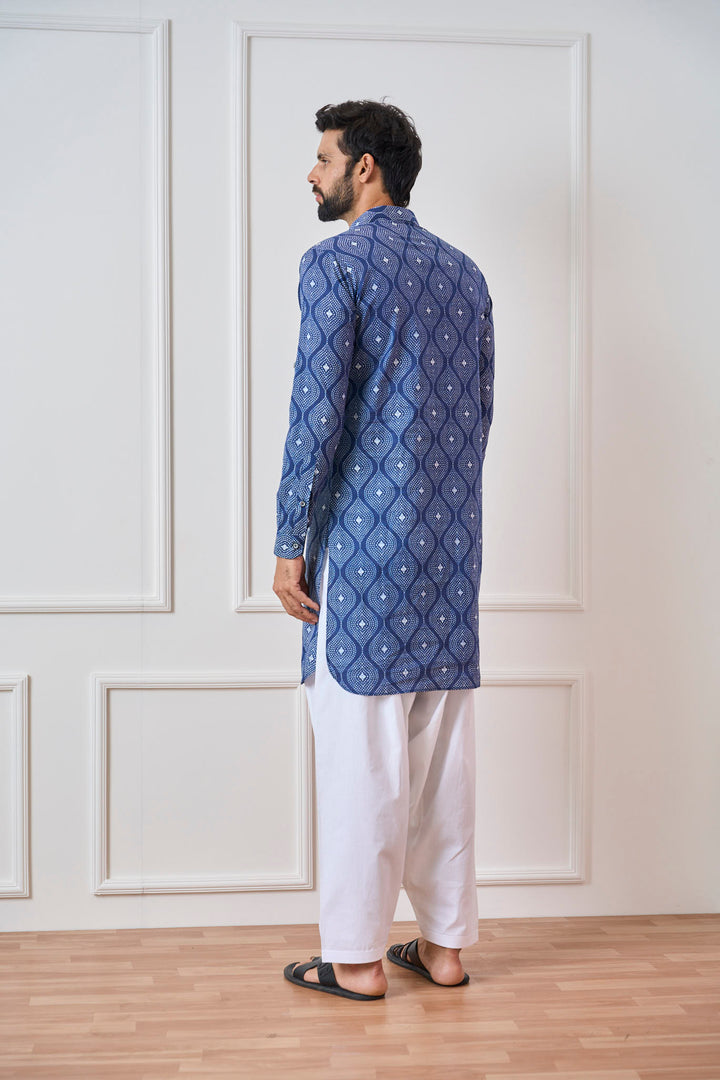 Pure Cotton Printed Pathani Kurta