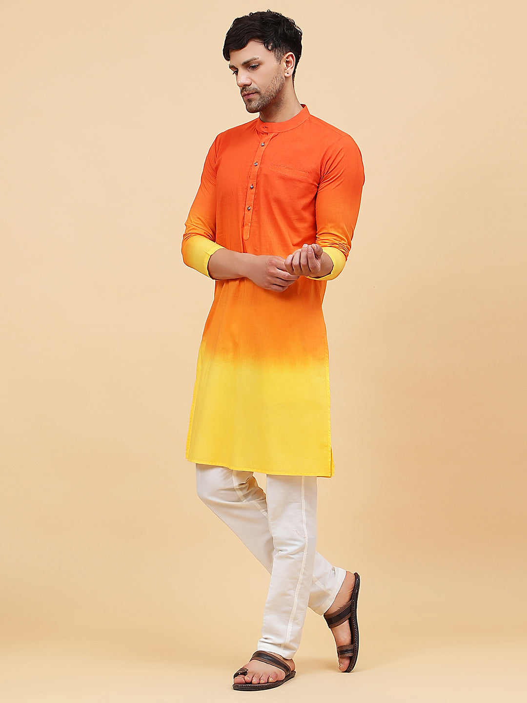 Ombre Dyed Pure Cotton Kurta