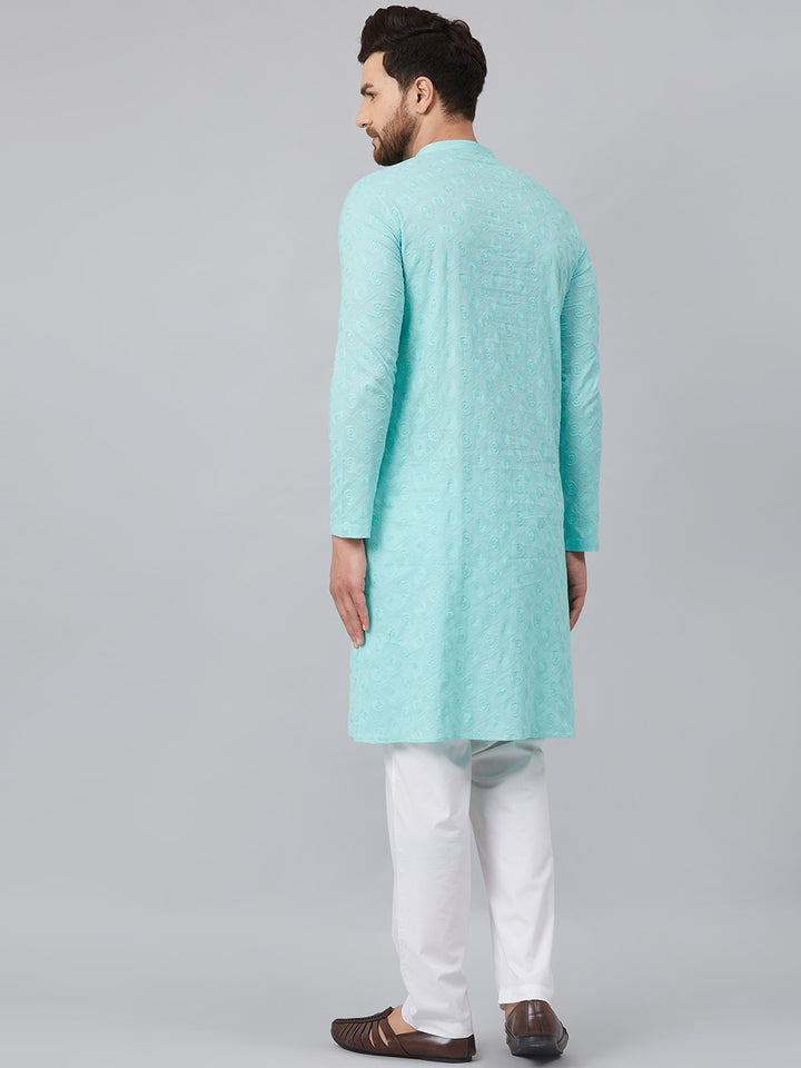 Chikankari Embroidered Straight kurta