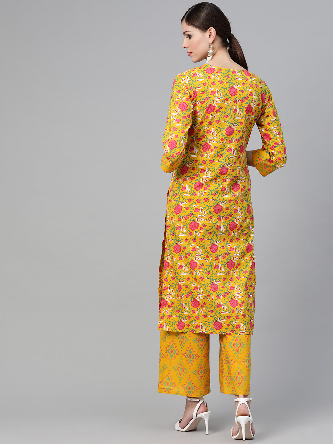 Floral Printed Straight kurta with Palazzo