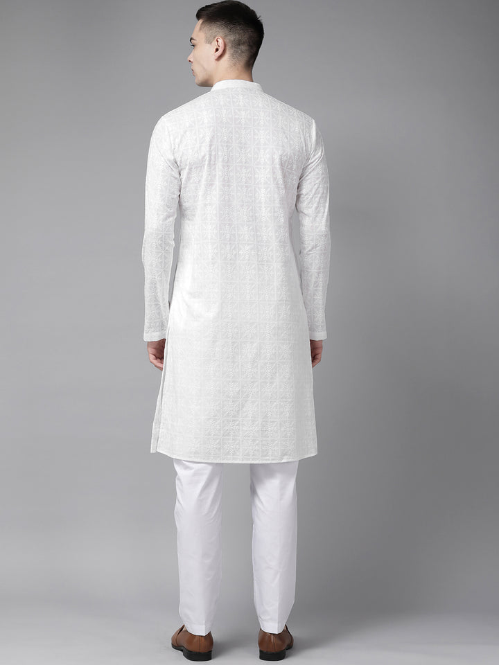 Pure Cotton Chikankari Embroidered Straight kurta