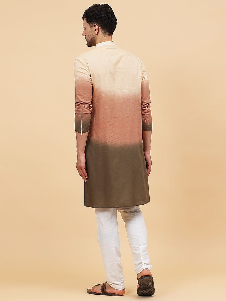 Ombre Dyed Pure Cotton Kurta with Pyjama