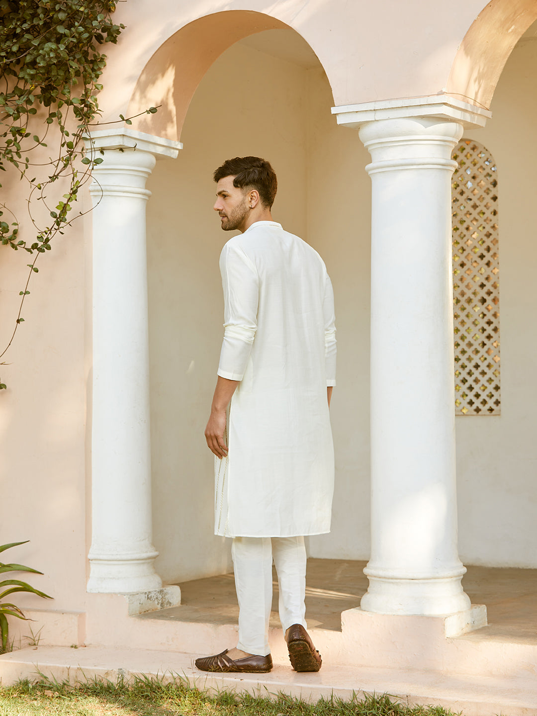 Sequins Embroidered Pure Chanderi Silk Straight Kurta