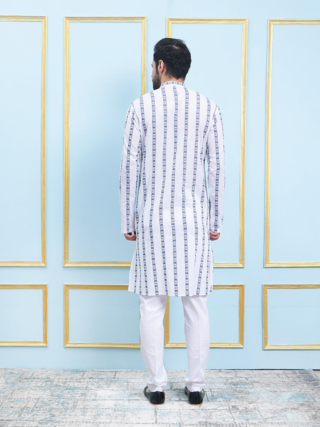 Embroidered Pure Cotton Straight Kurta