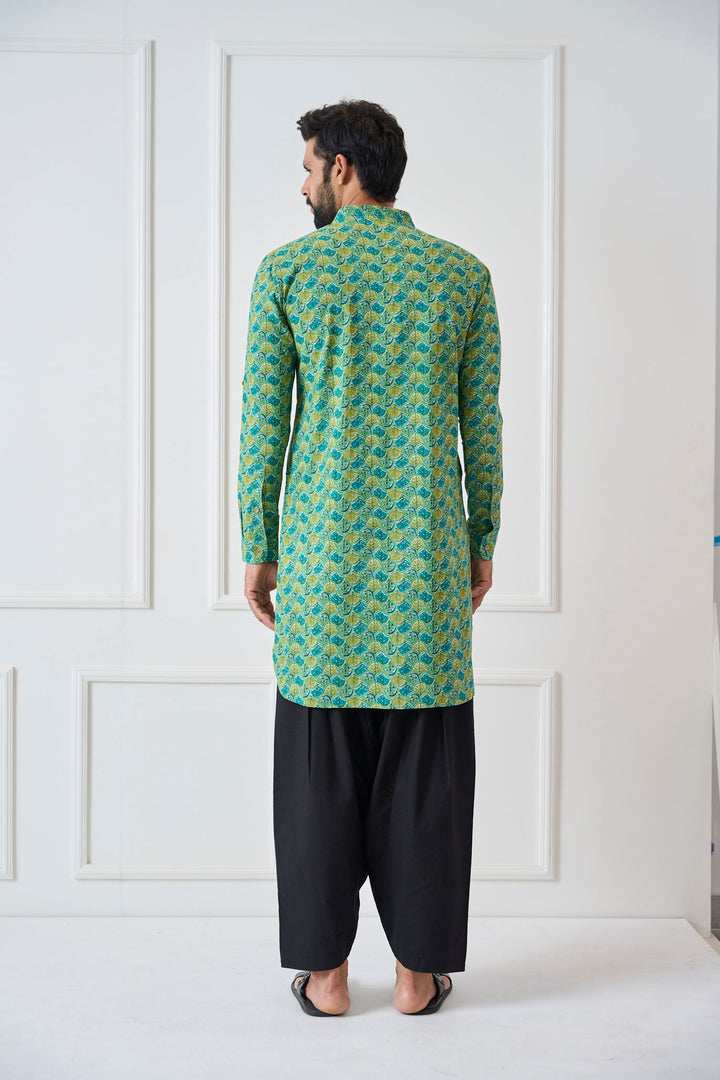 Pure Cotton Printed Pathani Kurta