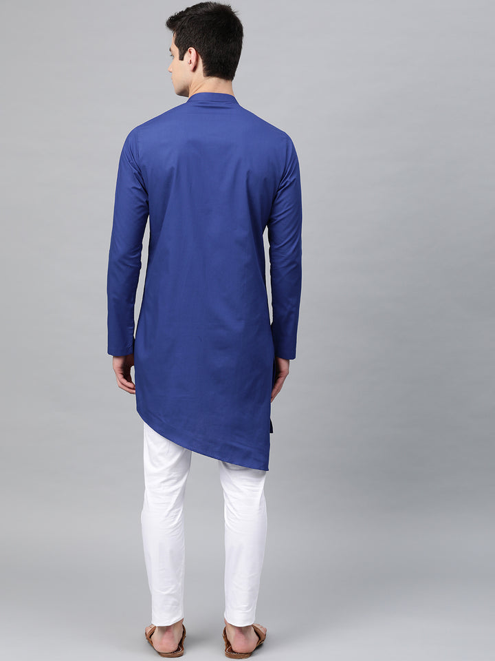 Yoke Thread worked Solid Straight kurta with pyjama