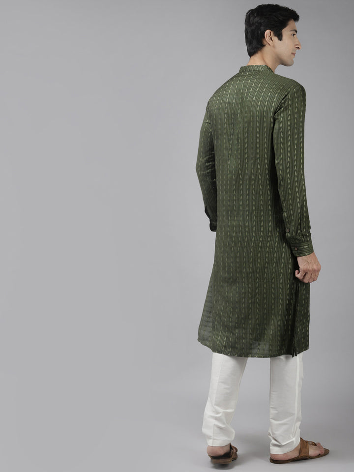 Silk Woven Straight Kurta