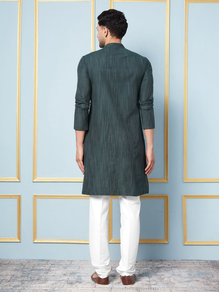 Woven Straight Cotton Kurta