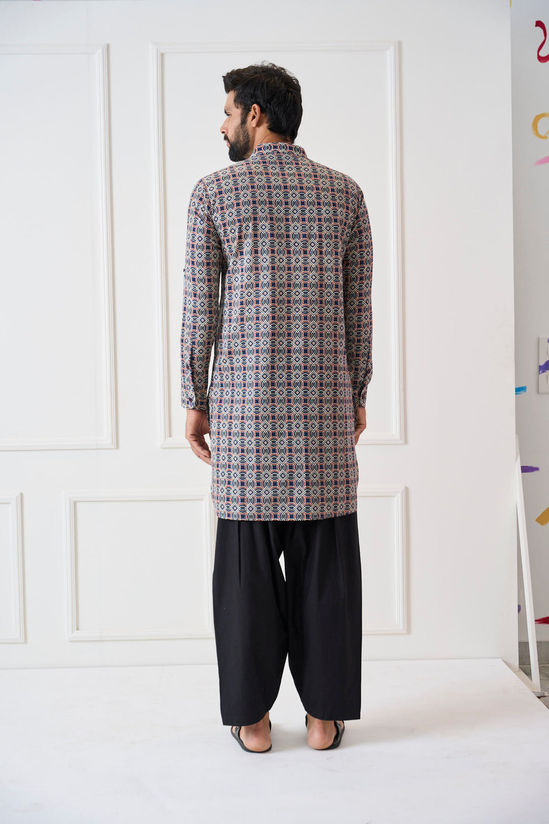 Pure Cotton Printed Pathani Kurta