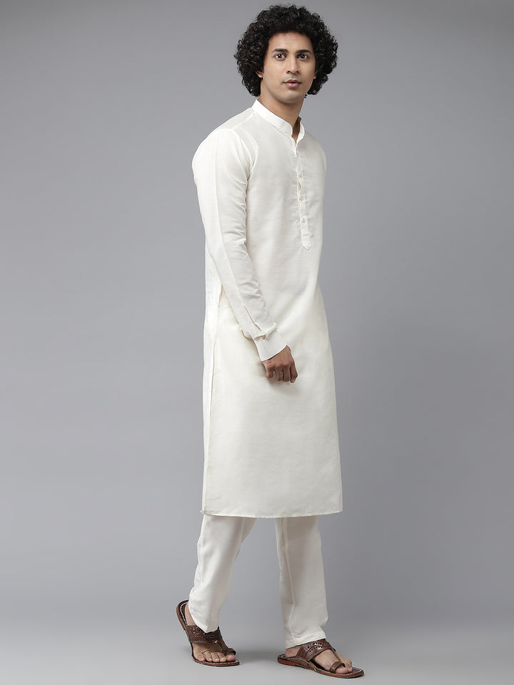 Pure Silk Kurta & Pyjama with Woven Jacquard Nehru Jacket