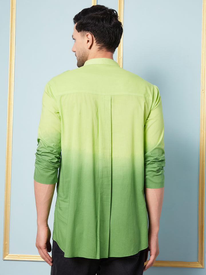 Ombre Dyed Pure Cotton Short Kurta