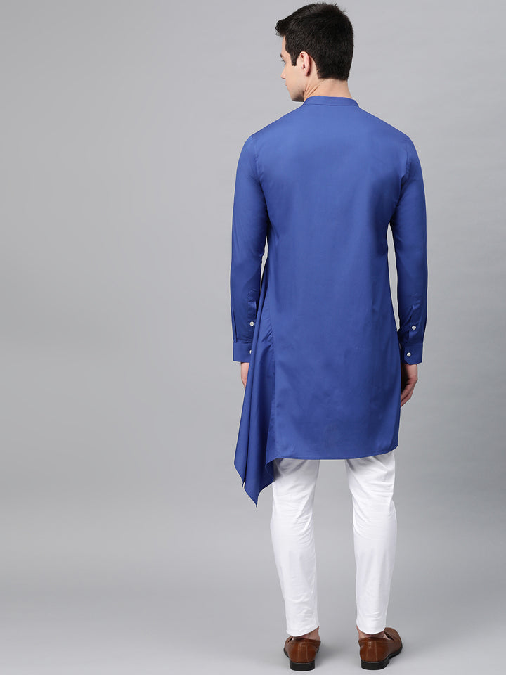 Plain Solid Asymmetrical Kurta with Pyjama