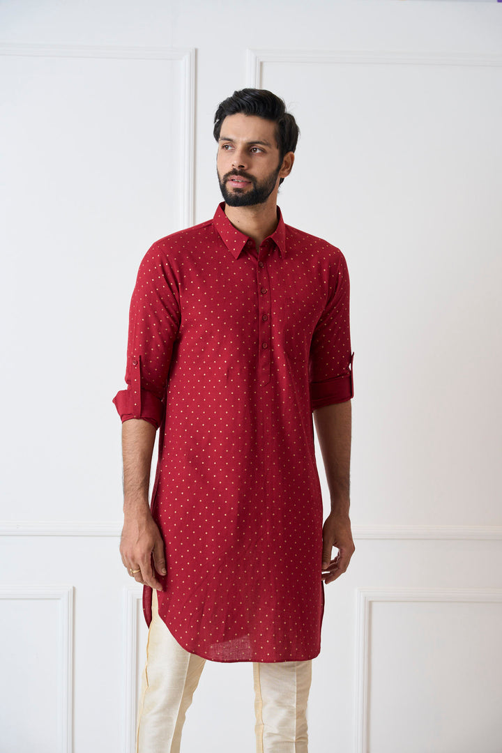 Pure Cotton Printed Pathani Kurta