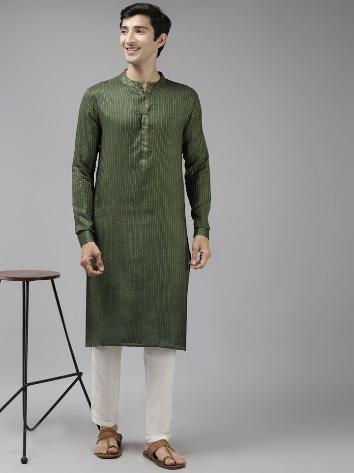 Silk Woven Straight kurta with Pyjama