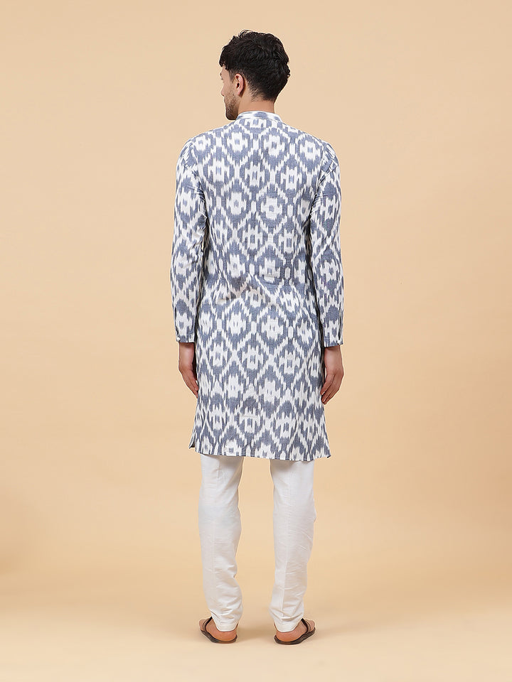 Ikat Printed Cotton Kurta