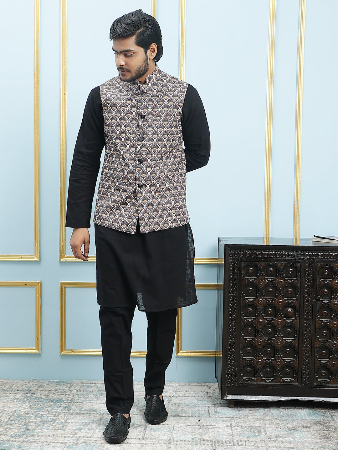 Printed Nehru Jacket