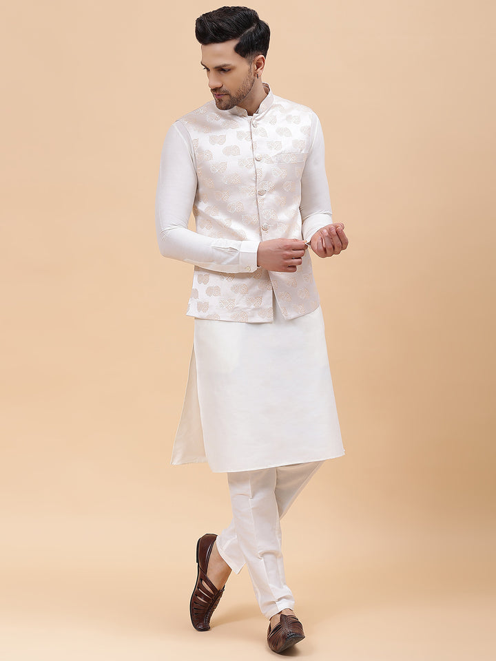 Woven Jacquard Nehru Jacket