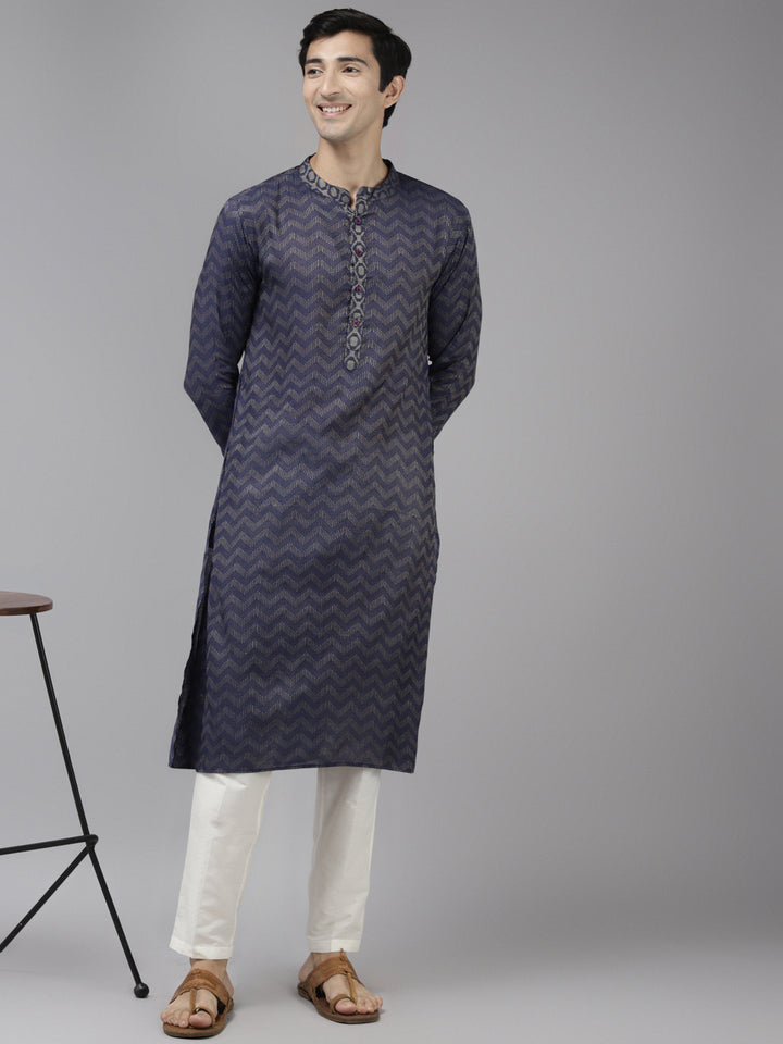 Silk Woven Straight Kurta