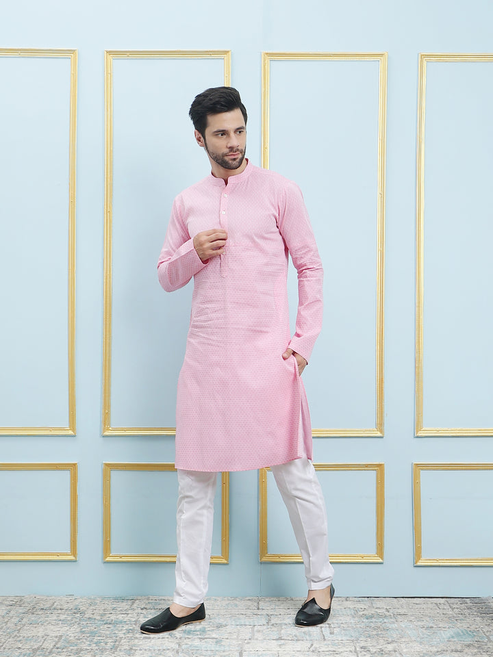 Printed Pure Cotton Straight Kurta with Pyjama