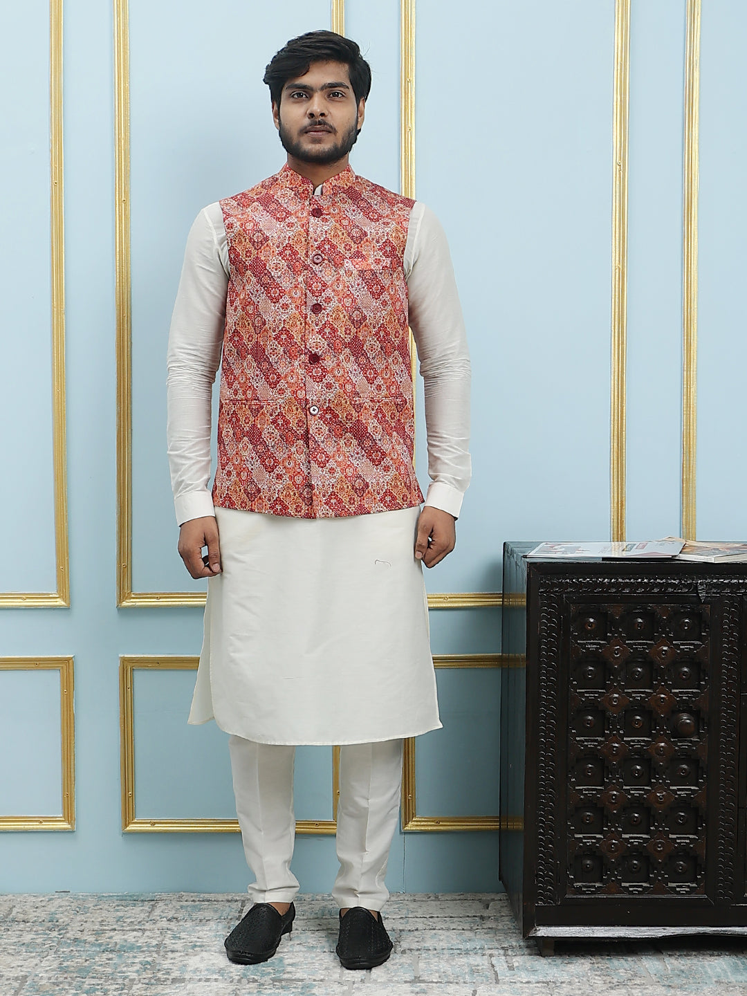 Printed Nehru Jacket