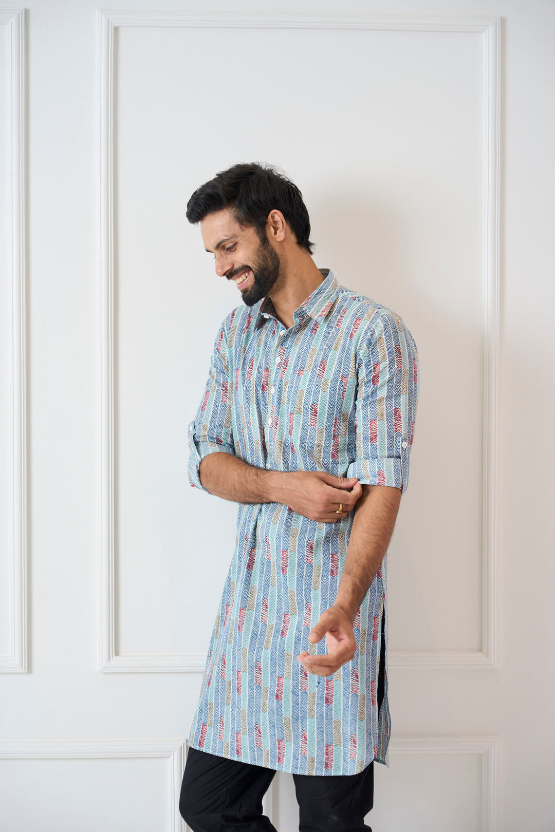 Pure Cotton Printed Pathani Kurta