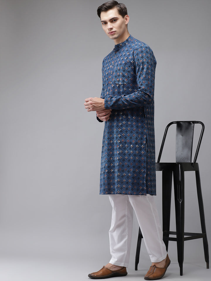 Handcrafted Block Printed Sustainable Straight Kurta with Pyjama