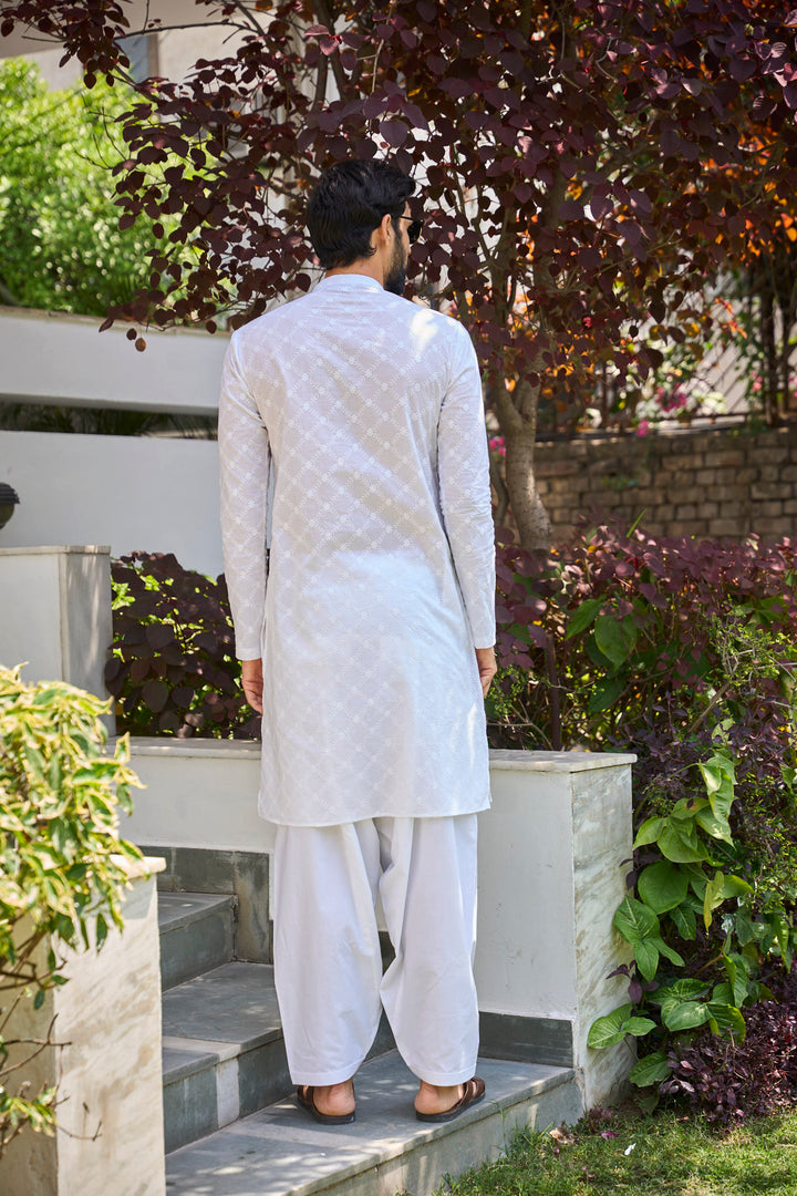 Pure Cotton Chikankari Embroidered Straight kurta