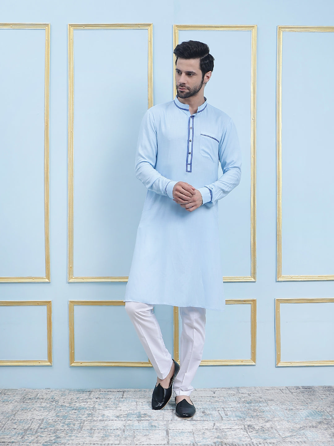 Solid Pure Cotton Straight Kurta