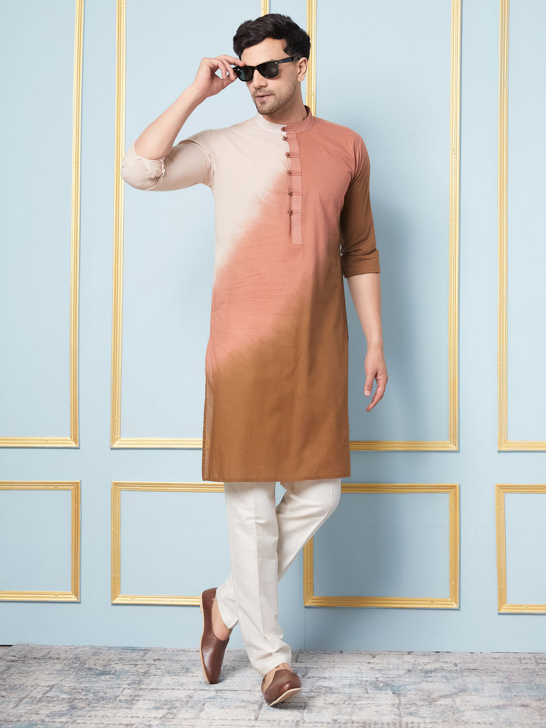 Ombre Dyed Pure Cotton Kurta