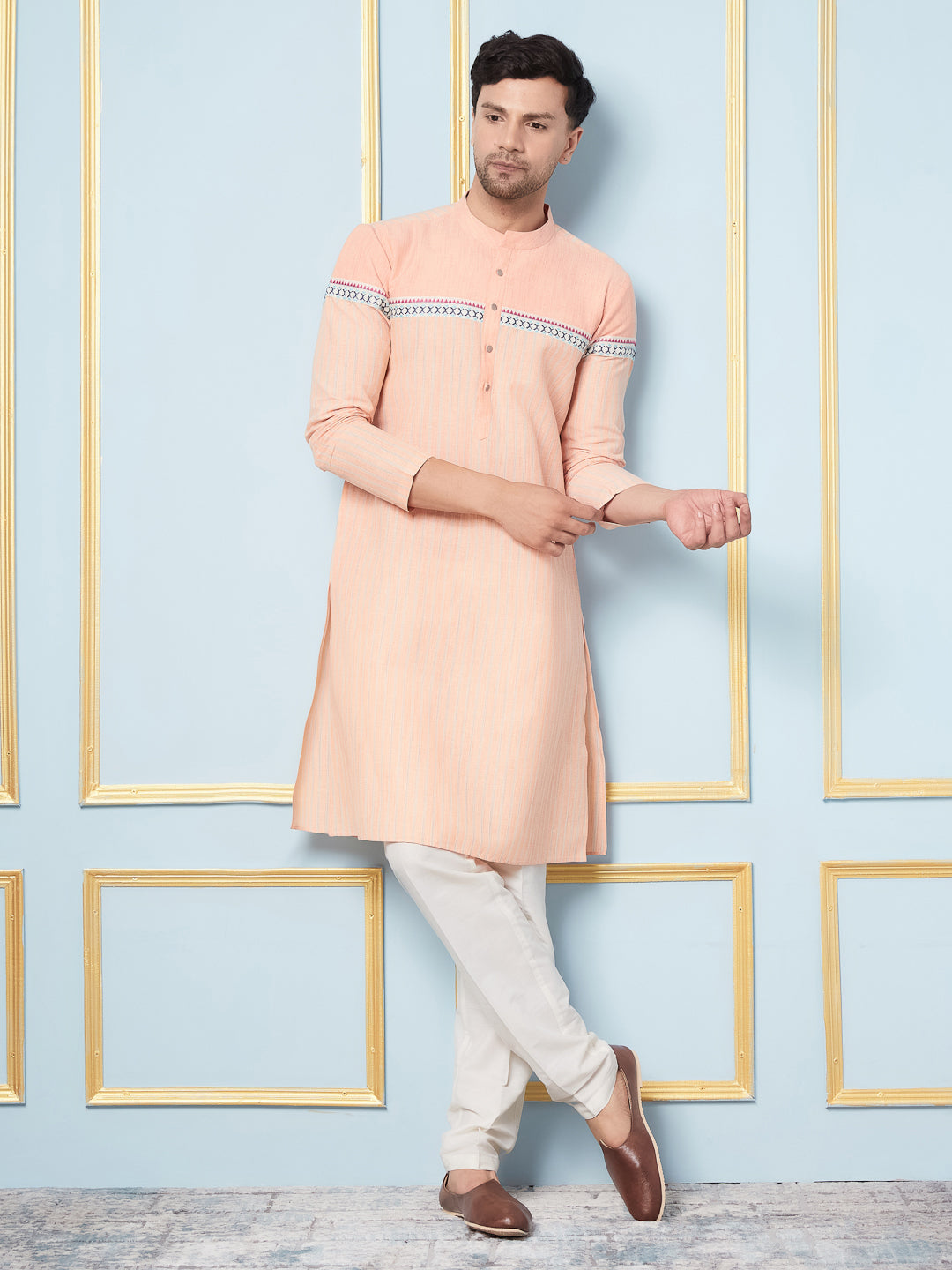 Woven Straight Cotton Kurta