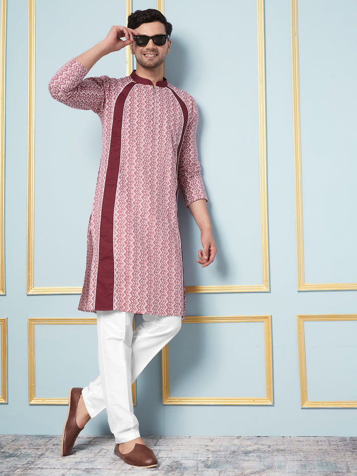 Geometric Printed Cotton Kurta