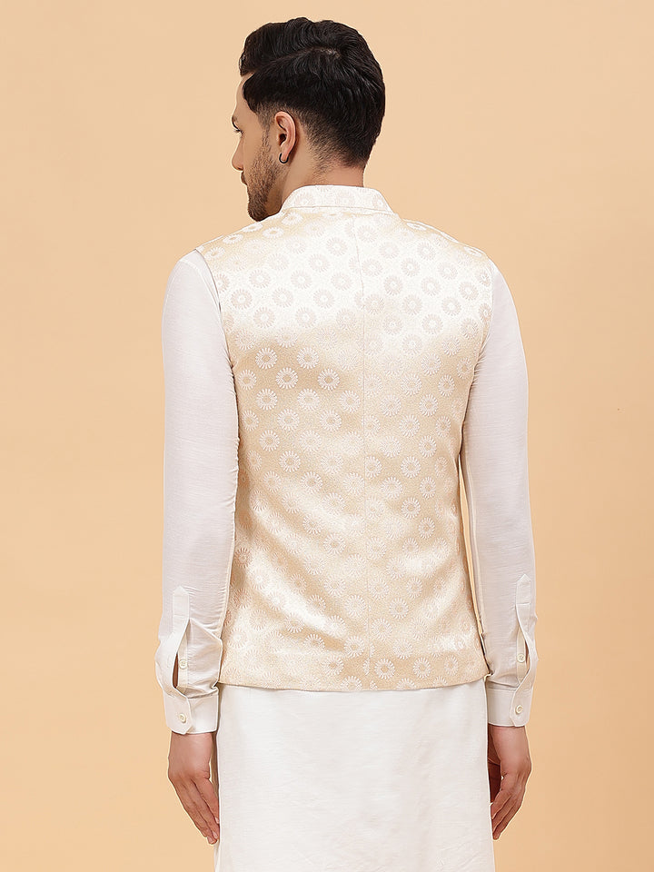 Woven Jacquard Nehru Jacket