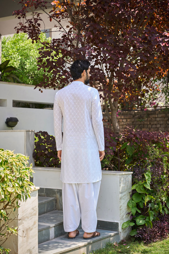 Pure Cotton Chikankari Embroidered Straight kurta