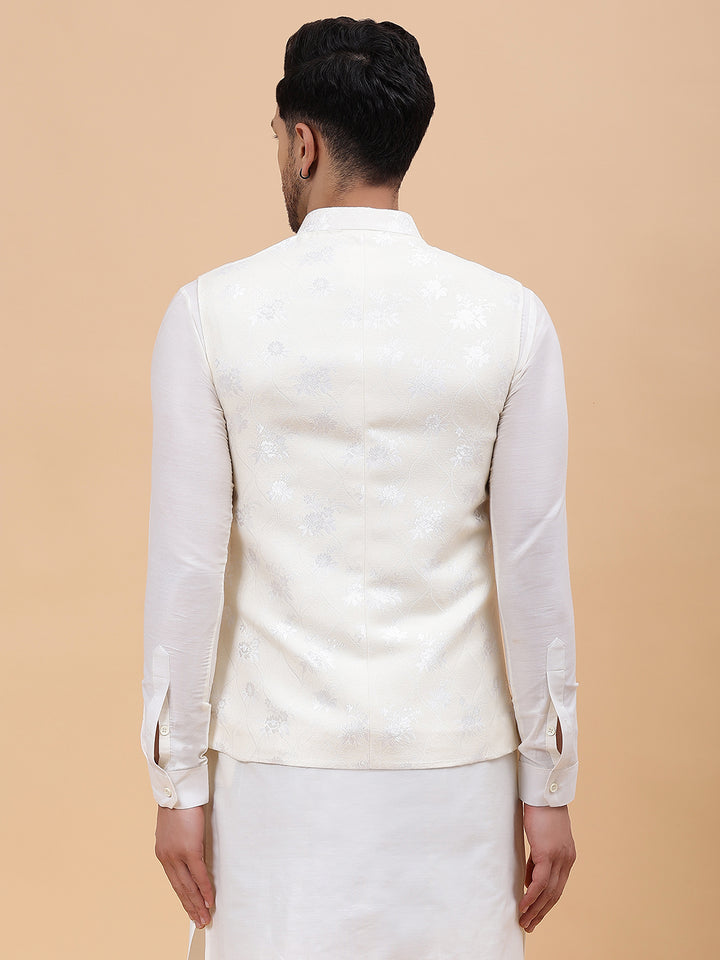 Woven Jacquard Nehru Jacket