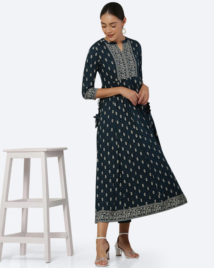 Printed Anarkali Kurta