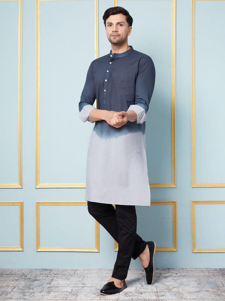 Ombre Dyed Pure Cotton Kurta