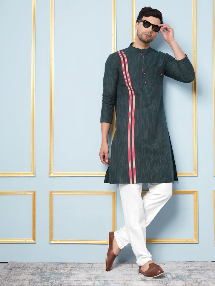 Woven Straight Cotton Kurta