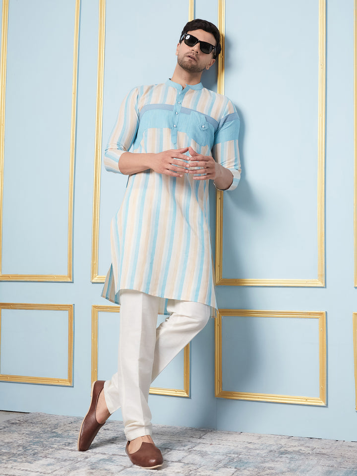 Woven Straight Cotton Kurta