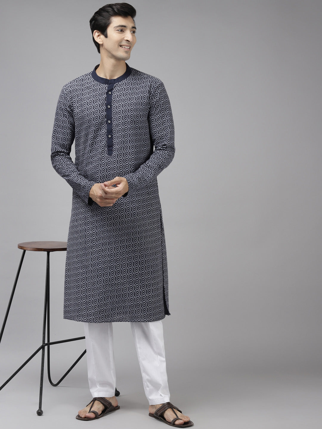 Cotton Printed Straight Kurta