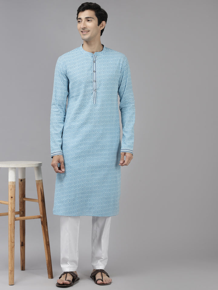 Printed Straight kurta with Pyjama