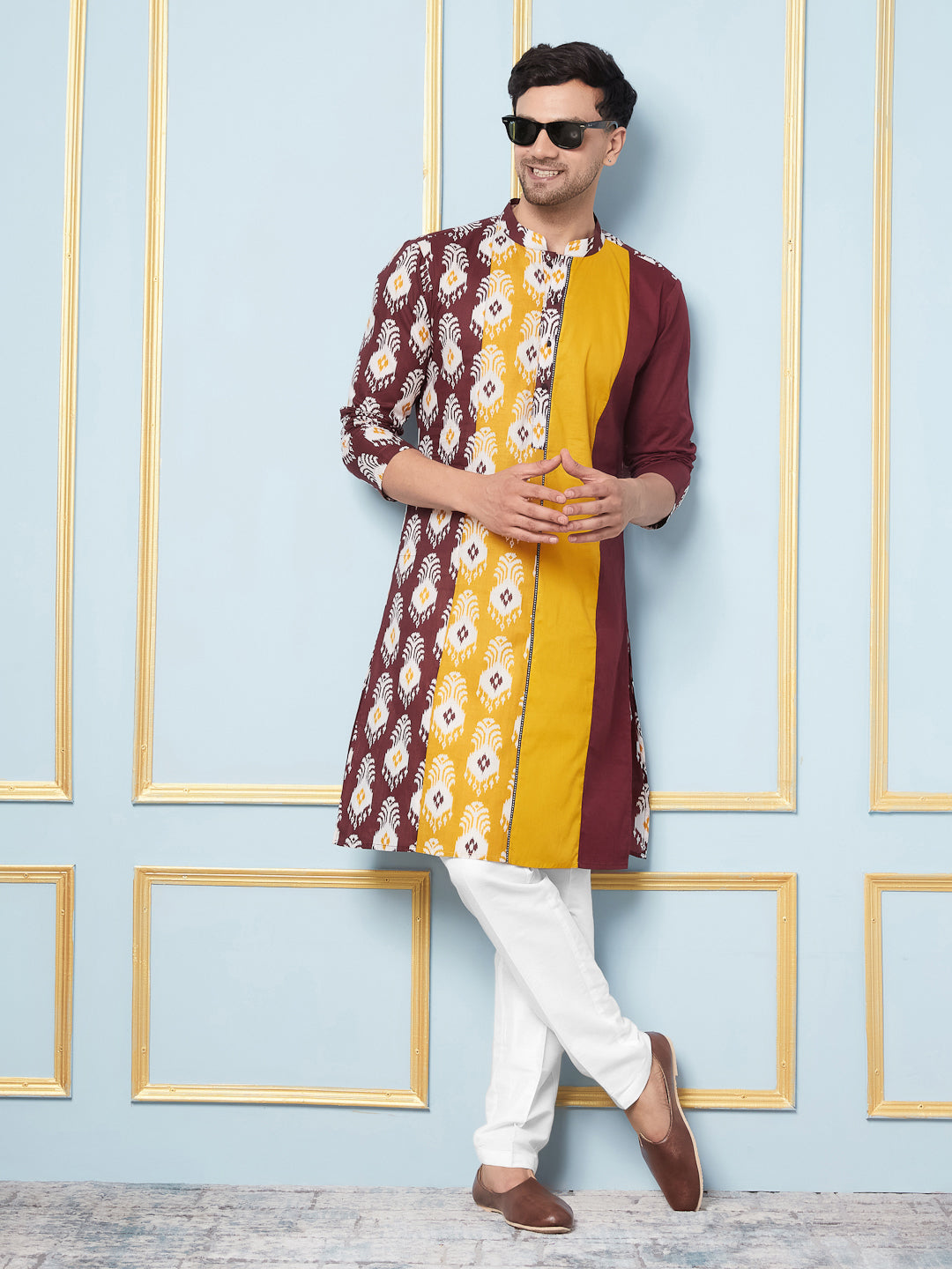 Ikat Printed Cotton Kurta