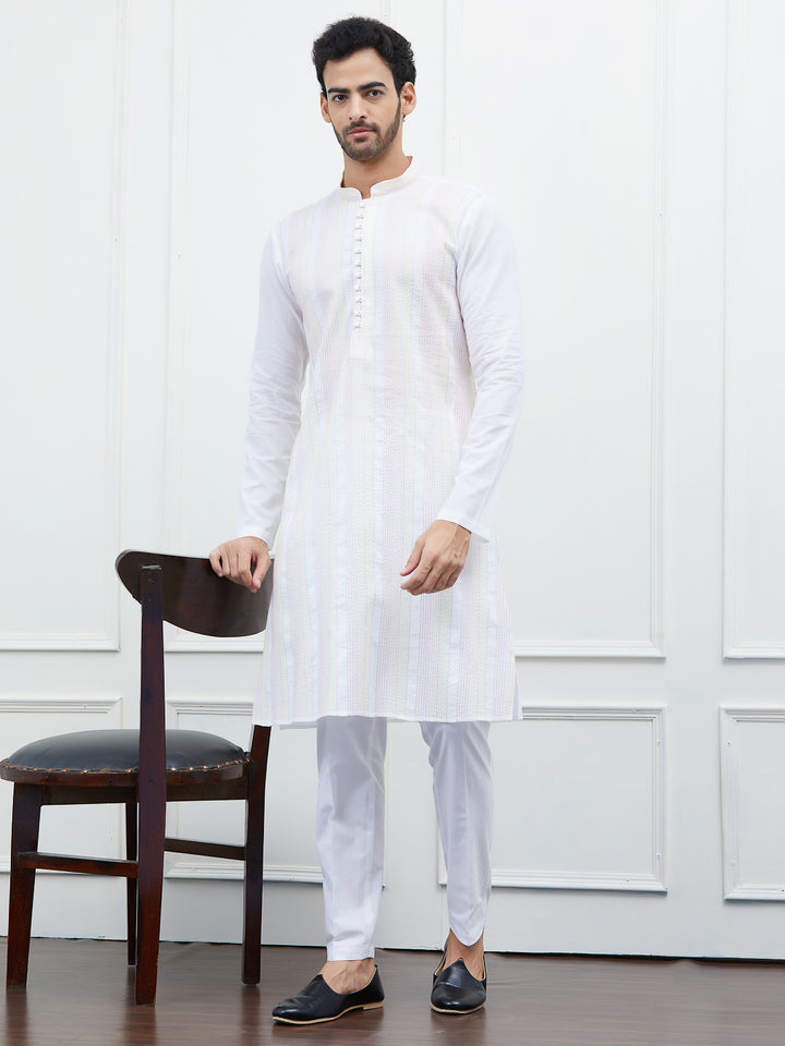 Thread Work Pure Cotton Kurta