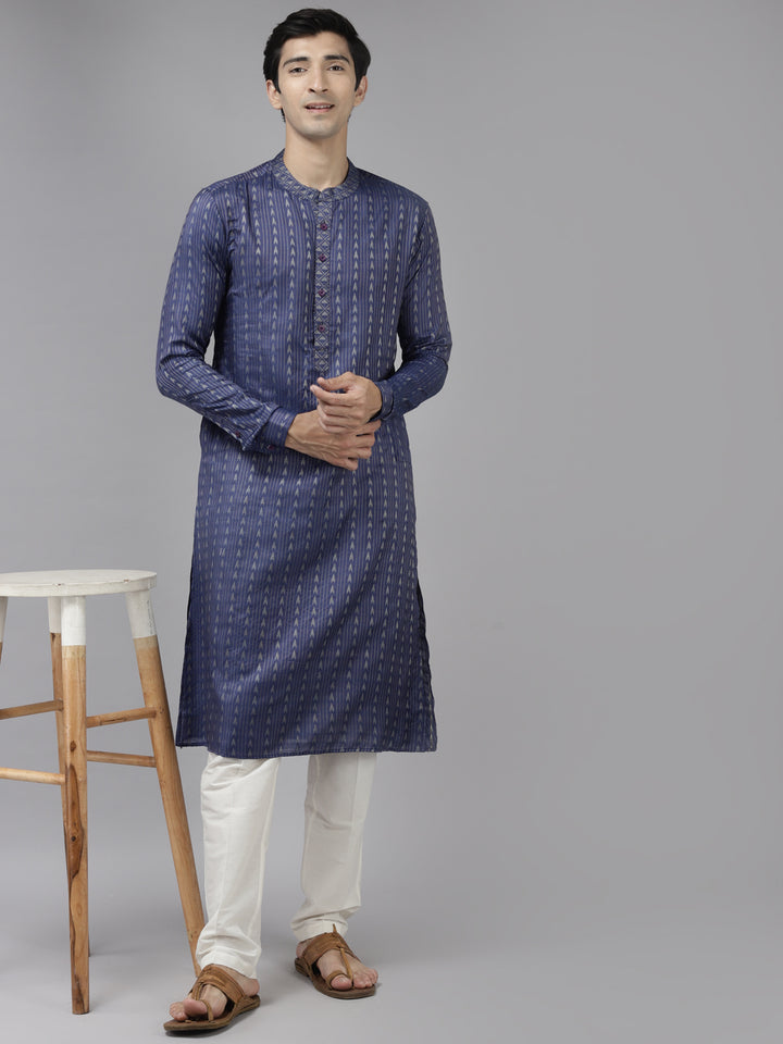 Silk Woven Straight Kurta