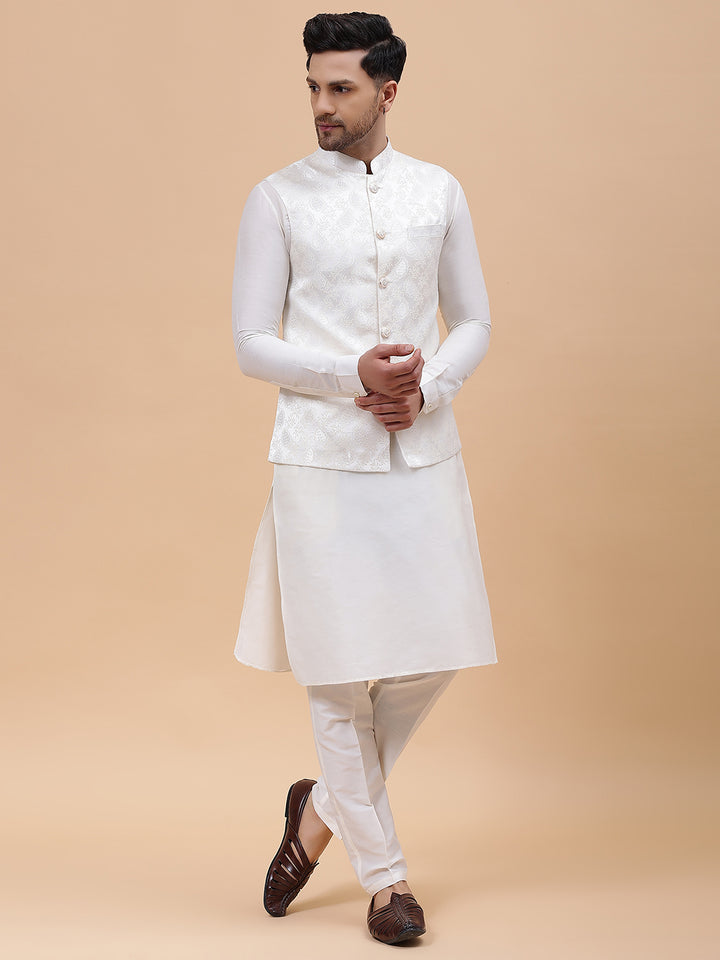 Woven Jacquard Nehru Jacket