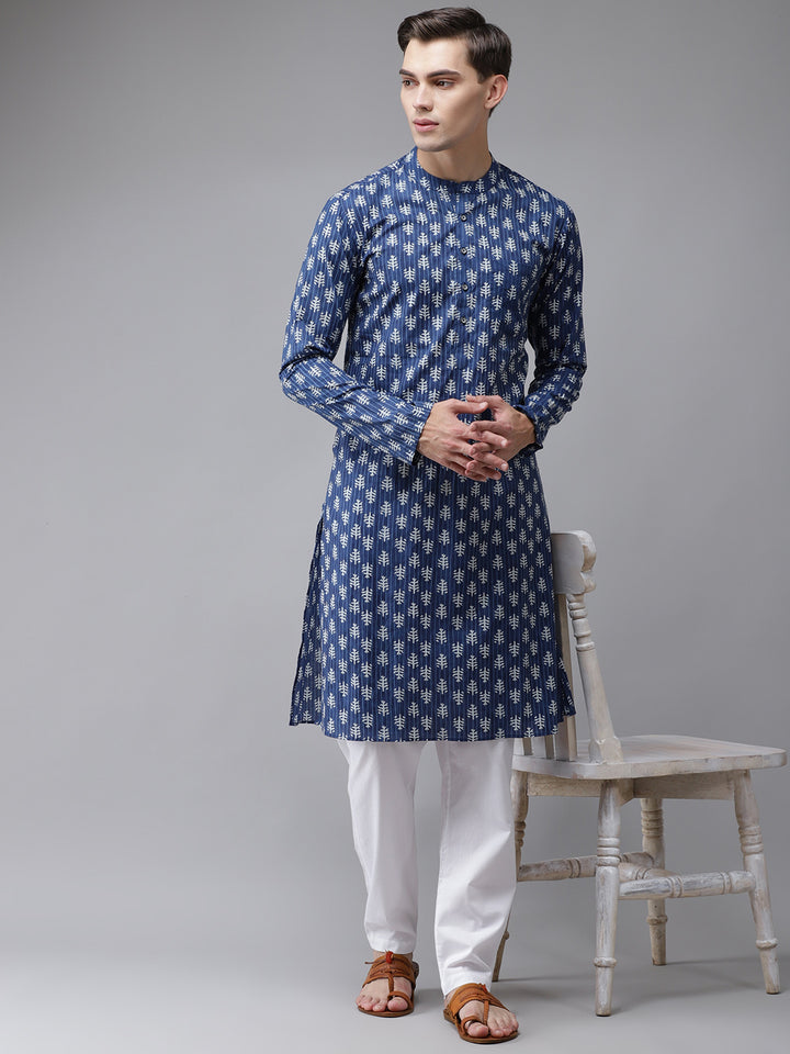 Pure Cotton Printed Regular kurta with trouser