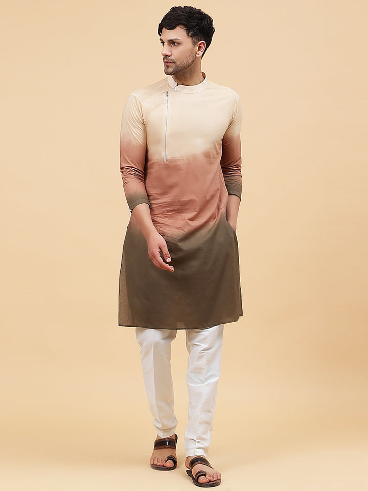 Ombre Dyed Pure Cotton Kurta with Pyjama